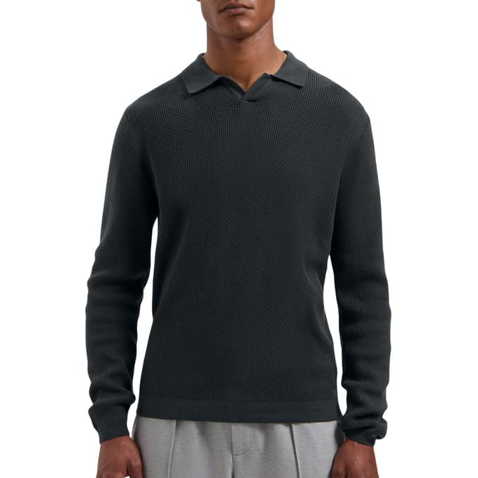 Dstrezzed Kostas Knitted Longsleeve Polo Heren - Maat M