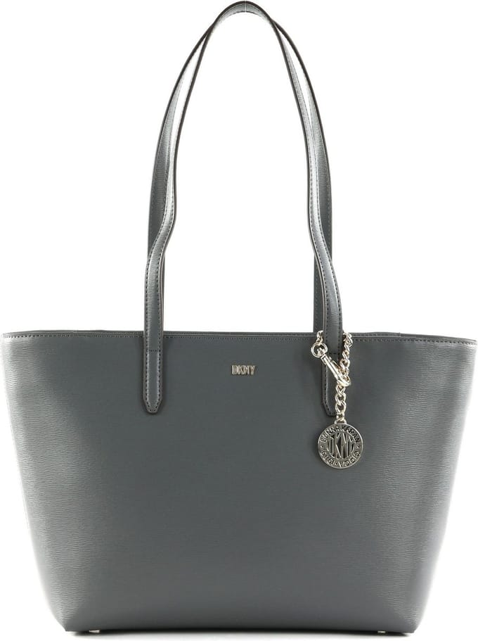 DKNY Leren Shopper Schoudertas Bryant Tote Coal Grijs