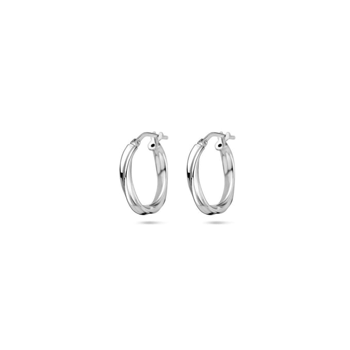 Zilver Gerhodineerd Oorringen Gedraaid 2,0 MM 1337954