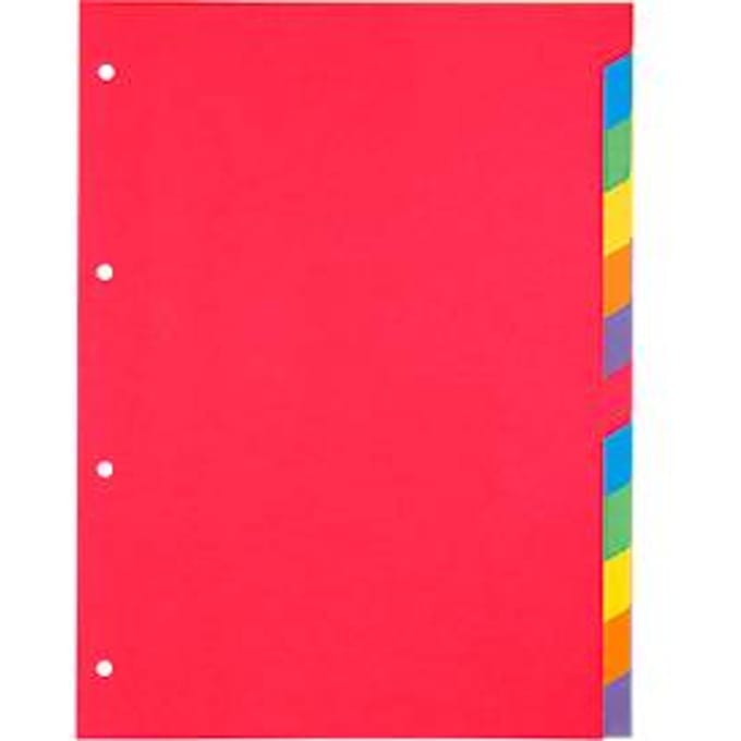 Schäfer Shop Select kartonnen index, set van 5, 4-gaats gestanst, 160 g/m² gerecycled karton, 12 st.