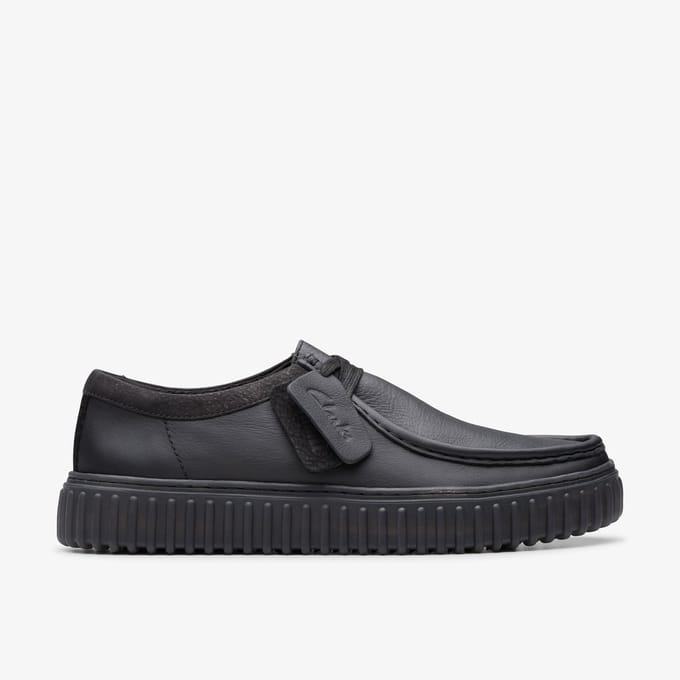 CLARKS Torhill Lo Heren Veterschoenen - Leer - Zwart