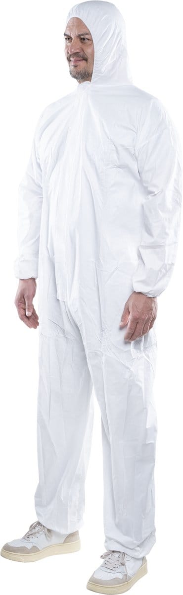 wolfcraft - Wegwerp overall met capuchon - Maat L - Wergwerpoverall - 4971000
