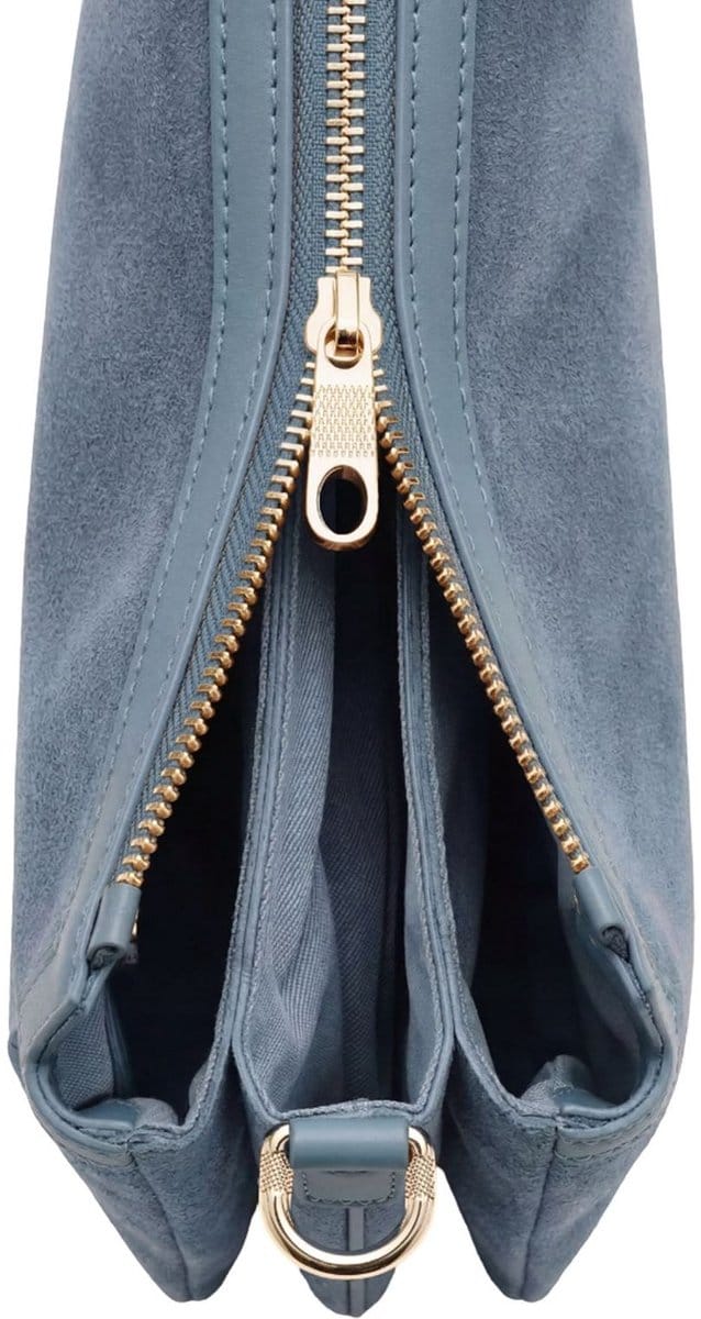 BIASIA Leren schoudertas Feather Small Crossbody Bag Denim blauw