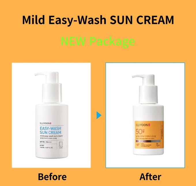 [ILLIYOON] Mild Easy Wash Sun Cream 150ml white