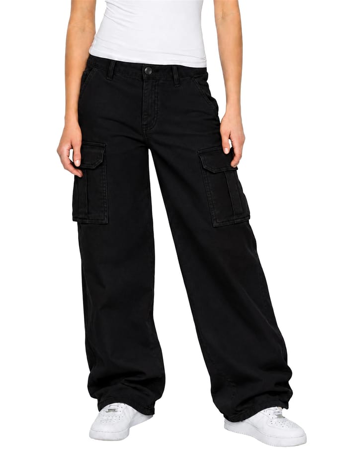 Enzo | Dames Cargo Baggy Jeans