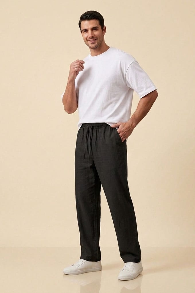 Heren Rechte Weefsel Broek