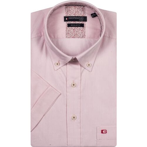 Giordano Overhemd League Soft Washed Twill Roze / male