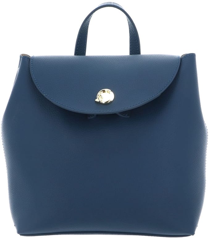 COCCINELLE Leren rugzak Nikla Mini Bag Double Grainy Leather Deep Blue / Sandshell petrol