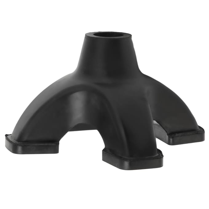 Quad Cane Tips 16mm Imitatie Band Textuur Corrosiebestendig Rubber Antislip Wandelstok Tips black