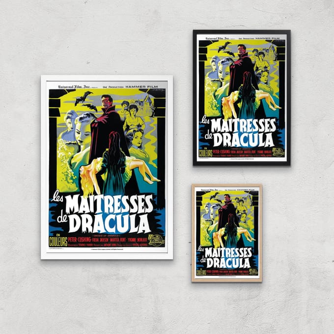 Les Maitresses De Dracula Giclee Art Print - A3 - Print Only