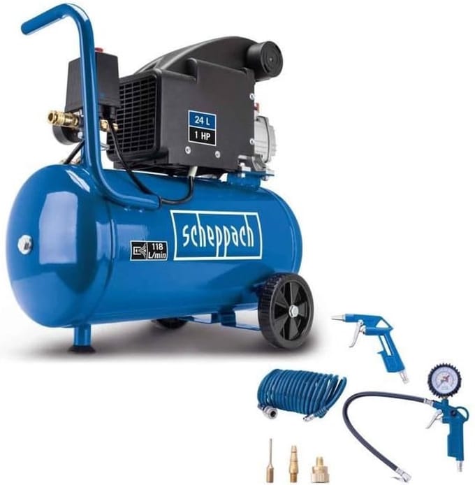 24 liter compressor SCHEPPACH HC24-8S-A 750 W