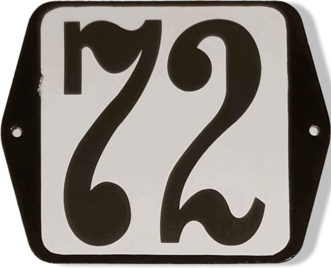 Huisnummer standaard nummer 72
