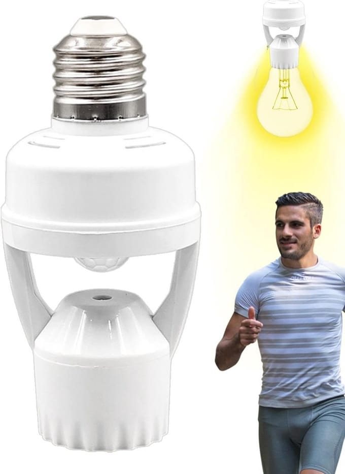 Bewegingssensor Lichtfitting met Schemeringssensor voor E27 Lampen - Automatische Lichtregeling