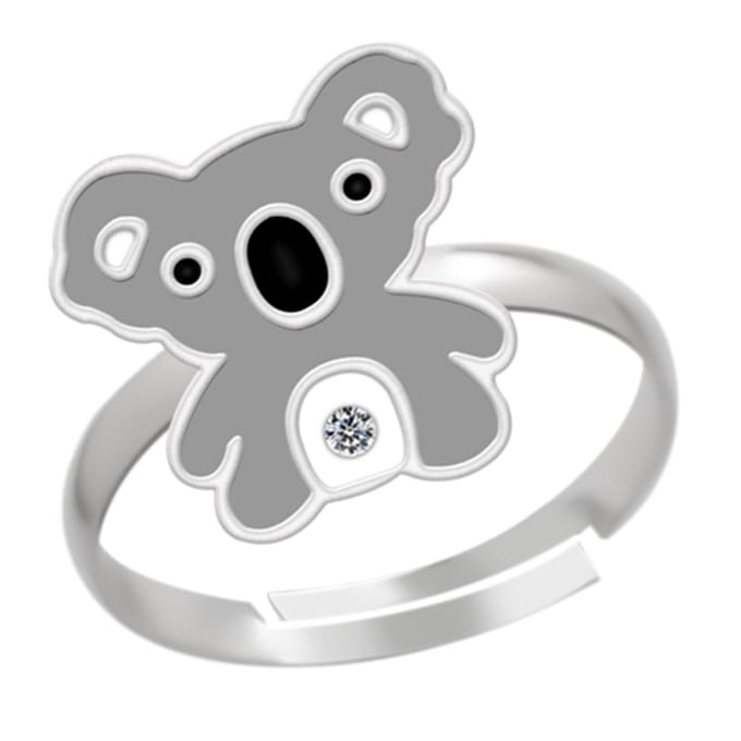 WeLoveSilver - zilveren kinderring - koala - 925 zilver - kindermaat