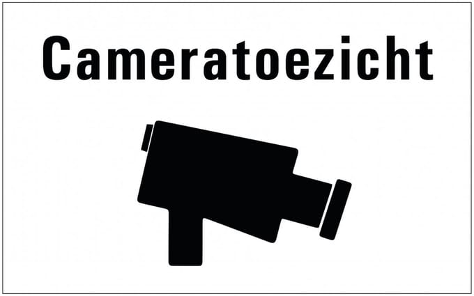 Cameratoezicht sticker 400 x 250 mm