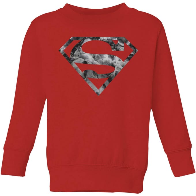 Marble Superman Logo Kids' Sweatshirt - Red - 98/104 (3-4 jaar)