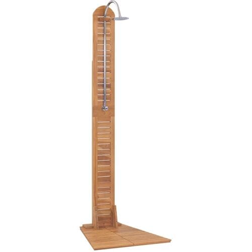 vidaXL - Buitendouche - 70x75x204 - cm - massief - teakhout