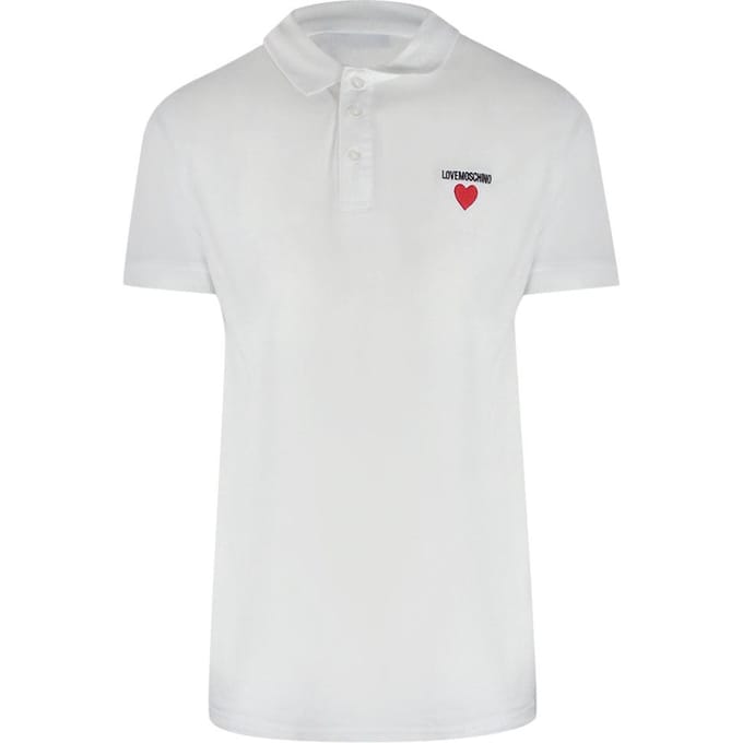 Love Moschino Herenpolo met korte mouwen (Wit)