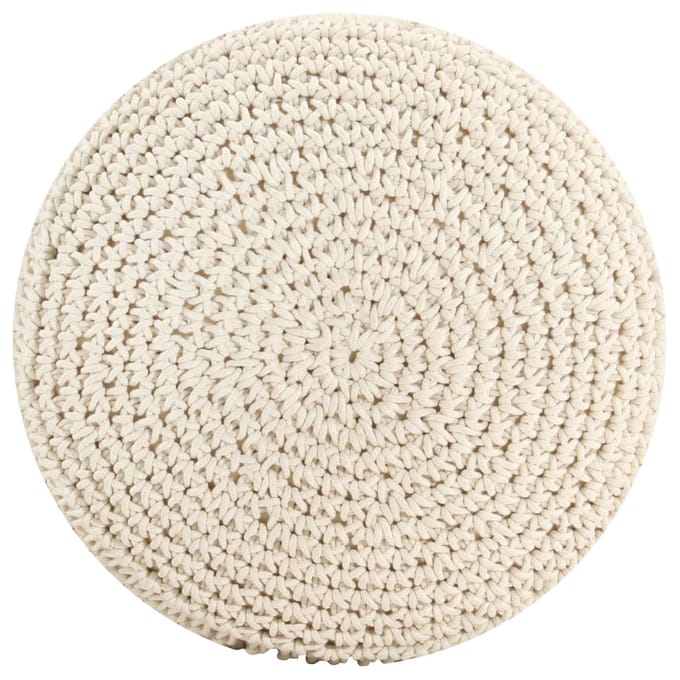 vidaXL - Poef - macramé - handgemaakt - 45x30 - cm - katoen