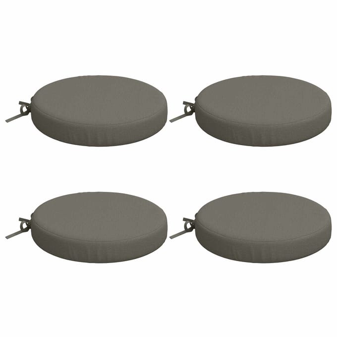 vidaXL - 4-Piece - Zitkussens - SOEST - 4 - st - 100% - Polyester - Grijs - Ø - 40 - x - 7 - cm