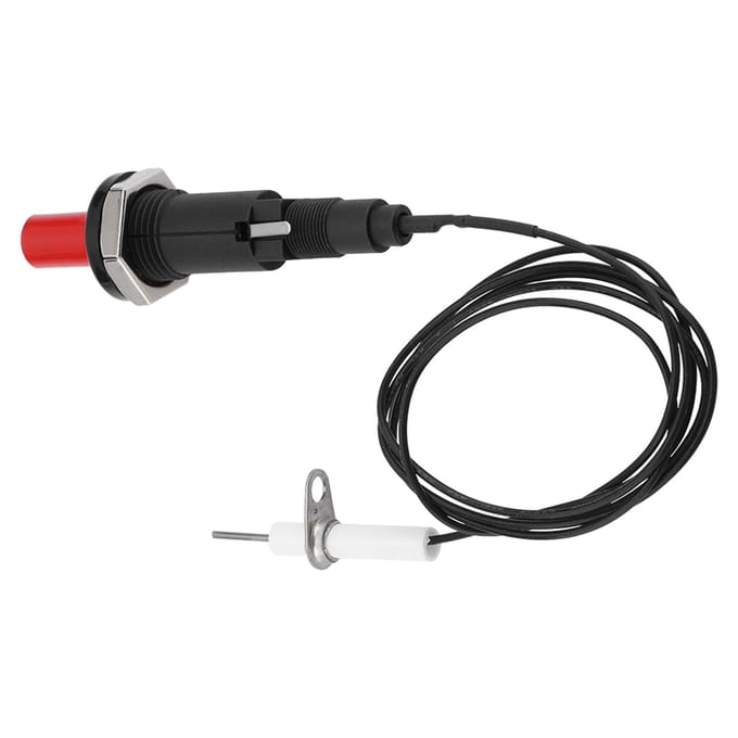 1 uit 2 piëzo-vonkontstekingsset BBQ-grill drukknopontsteker voor open haard gas wit