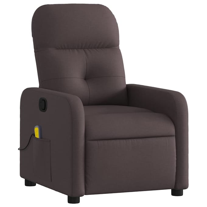 vidaXL - Massagestoel - verstelbaar - stof - donkerbruin