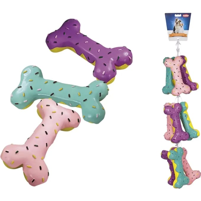 Hondenspeelgoed Nobby Pet Latex Knochen Dessert (x9)