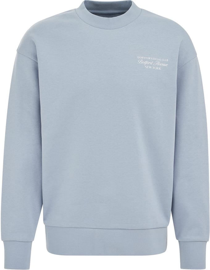 WE Fashion Heren regular fit sweater met opdruk