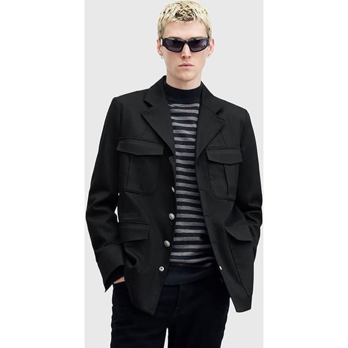 AllSaints Eldon Jacket Black Taglia: S | Giacche leggere Outlet | Uomo | Nero
