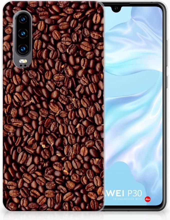 Huawei P30 Siliconen Case Koffiebonen