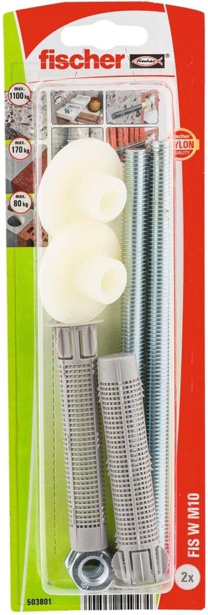 Fischer Wastafelbevestigingsplug Fis W Metaal - Diameter 12mm - 2 Stuks