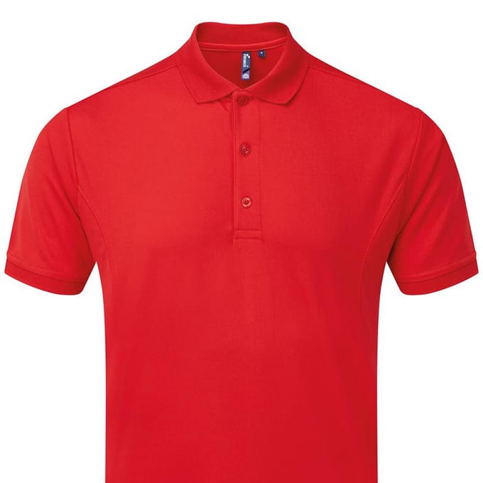 Premier Heren Coolchecker Poloshirt (Rood)