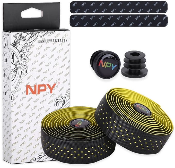 Cloudy - Stuurtape - Stuurlint - Antislip - PU+eva - Lengte: 200cm x 3cm x 3mm - Geel
