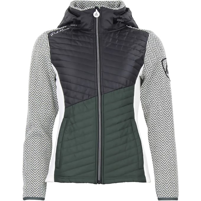 Dames polar jack met afneembare capuchon en gewatteerde panelen Peak Mountain Amir