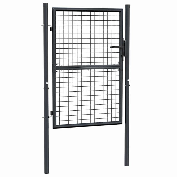 vidaXL Tuinhek van gaas gegalvaniseerd staal 100x125 cm grijs