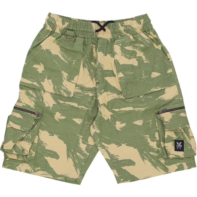 Cargoshort voor heren, camouflage