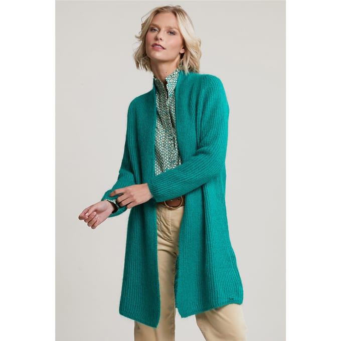 River Woods Green Long Cardigan Long Sleeves Größe: XS/S | Cardigans Outlet | Damen | Grün