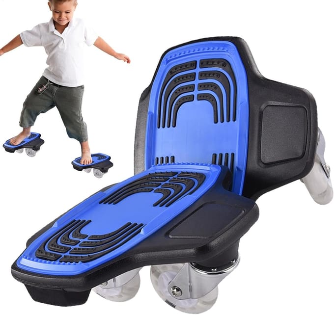 Split Skateboard - Drift Skates - Cool Skaten - Innovatief Split Design - 24 x 26 cm - Blauw