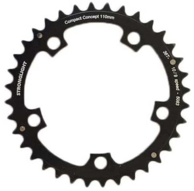 STRONGLIGHT Type 110 S Kettingblad 5-gaats binnen 10/11-speed, zwart Uitvoering 34