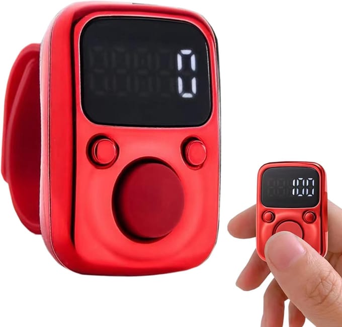 Digitale Teller - Clicker Instrument - Activiteiten Bijhouden - Waterdichte Technologie - Compact Formaat - Rood