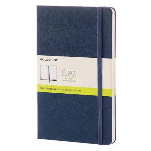 Moleskine Classic Notitieboek - Large - Hardcover - Blanco - Saffier Blauw