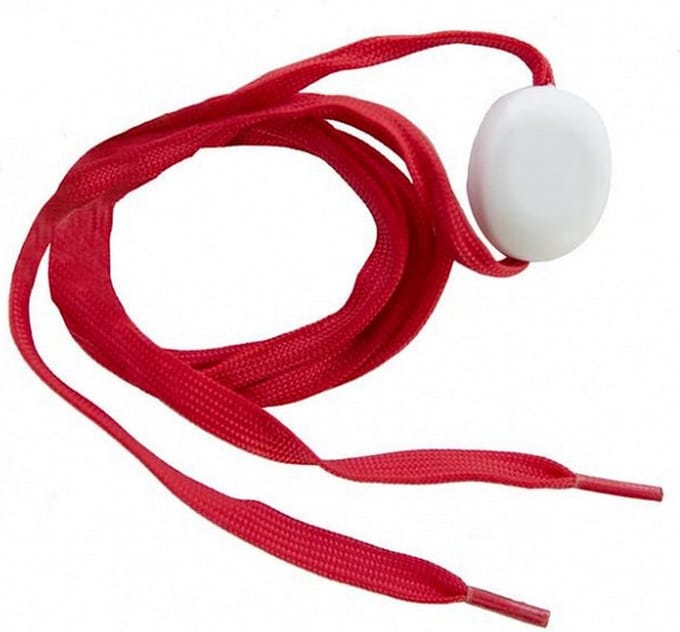 schoenveters led 125 cm polyester/ABS rood 2 stuks