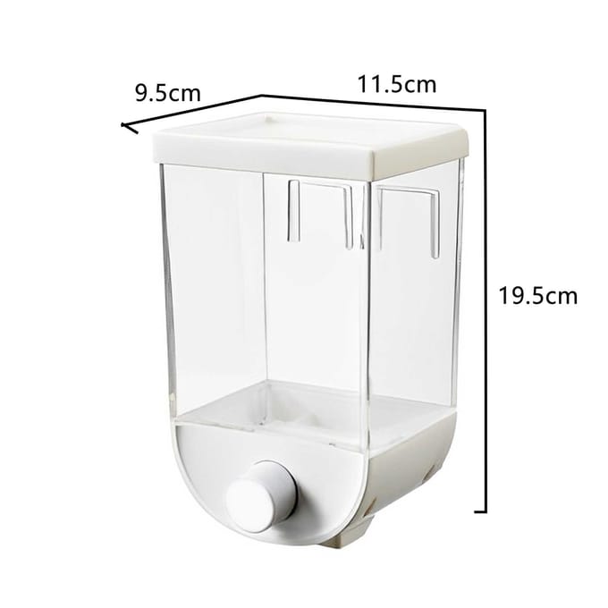 Keukenopslag Voedselorganizer Wandmontage Droogvoedsel Graandispenser Snack Graan Plastic Opbergcontainer Doos Rek voor Thuis white
