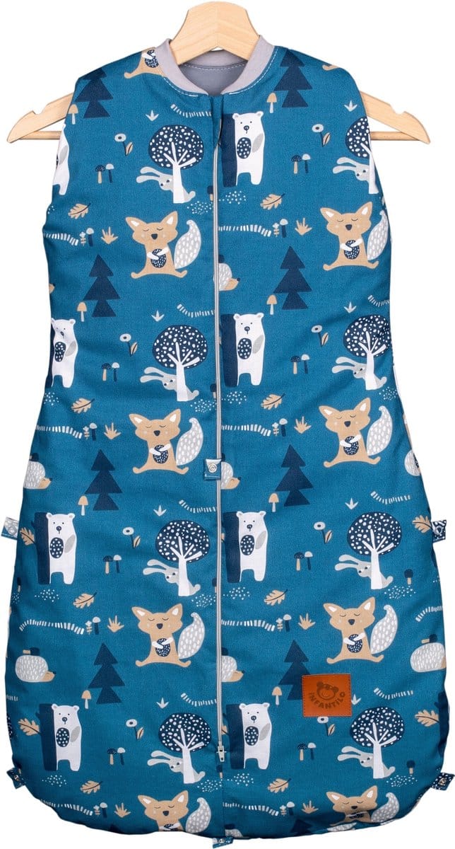 Babyslaapzak/wikkeldoek Premium 0-18 maanden, Navy Forest, 2,5 Tog