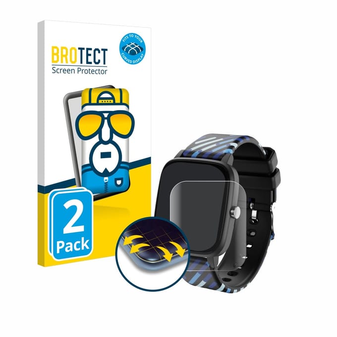 BROTECT - Screenprotector voor Lamax BCool 1.4" - Folie Beschermfolie transparant volledig dekking - 2 Stuks