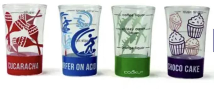 COOKUT CK-0230 Easy Shots set van 4 shotglaasjes