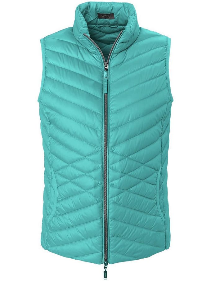 Donzen bodywarmer deelbare ritssluiting Van Peter Hahn turquoise