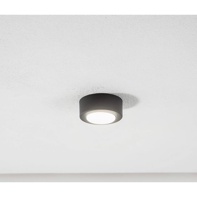 HELAM SPOT 53 plafondspot, zwart, Ø 11,5 cm, metaal, GX53