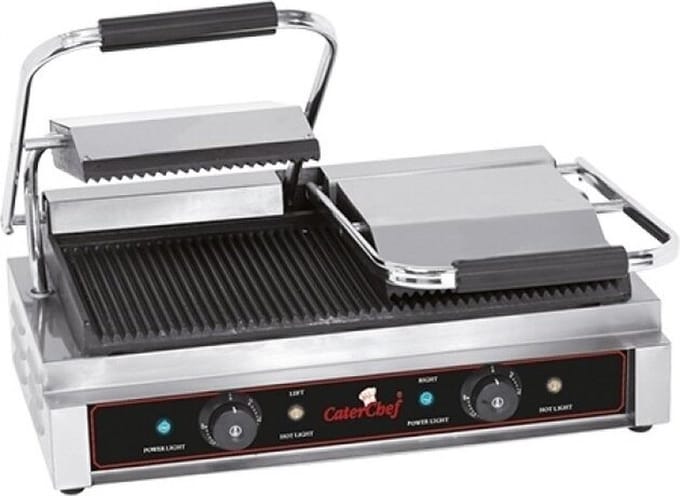 Contactgrill Duetto-Compact (Gegroefd/Gegroefd) - CaterChef 688415 - Horeca