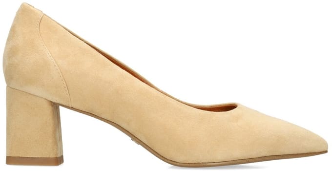 No Stress - Dames - Beige suède pumps - Maat 40
